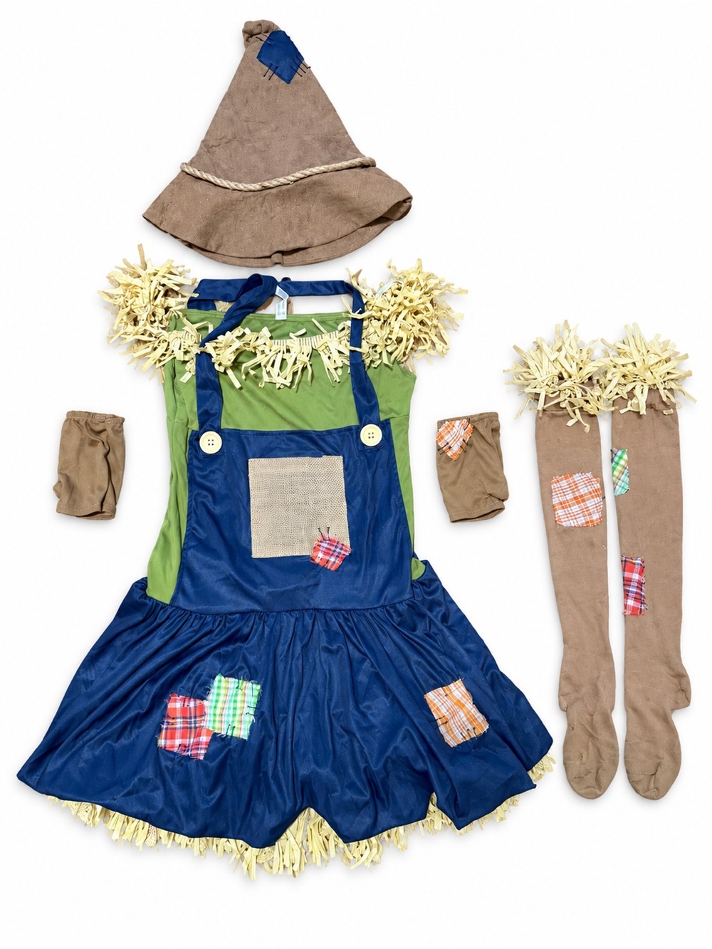 Juniors Scarecrow Halloween Costume Set Large 11–13